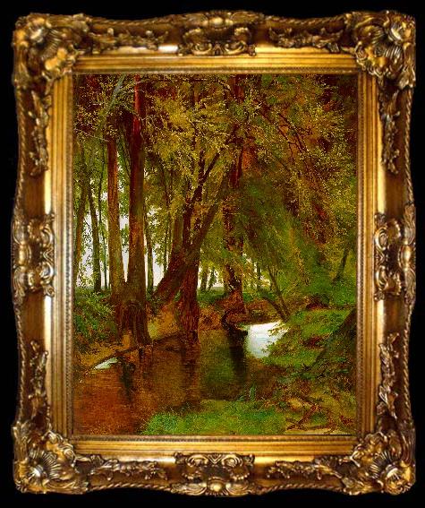 framed  Charles Blechen Woodland with Brook, ta009-2
